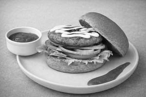 Chipotle Paneer Burger With Mexican Salsa