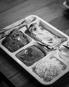 Non Veg Thali ....butter Chicken+chaap Gervy+ Rice+3 Roti+salad