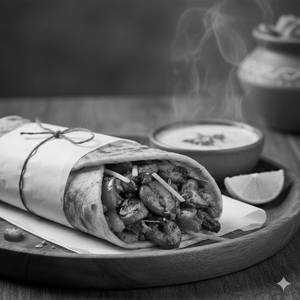 Mushroom Masala Kathi Roll