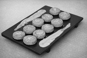 Baked Falafel(10pc) With Hot Garlic Sauce