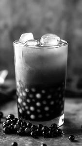 Black Current Boba Tea