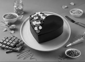 Chocolate Heart Truffle Cake