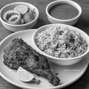 Tandoori Chicken With Chicken Biryani