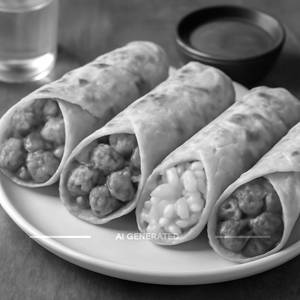 Aloo Fry Roll + Paneer Masala Roll + Cheesy Corn Roll + Paneer Chilli Roll