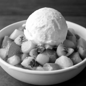Fruit Salad With Ice Cream