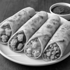 Paneer Makhani Roll + Paneer Masala Roll + Aloo Cheese Roll + Mix Veg Roll