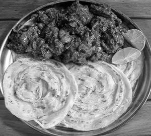 Paratha with Pepper Chicken