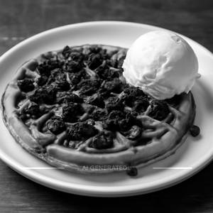 Oreo Nutella Waffle With Ice Cream