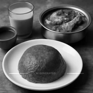 Ragi Sangati With Natu Kodi Pulusu