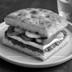 Pesto Sandwich In Focaccia Bread