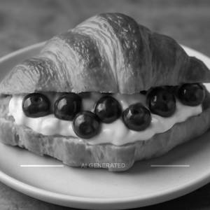 Blueberry Cream Croissant