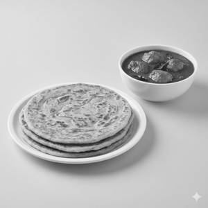 Parotta with 2pices chiken curry