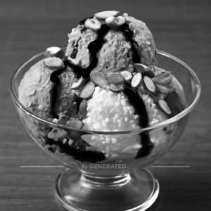 Black Currant Almond Triple Sundae