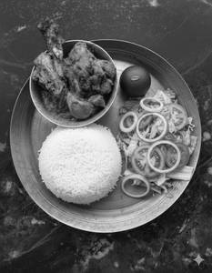Peas Pulao+Mutton Kassa(2pcs)+Sweet(1pc)+Salad