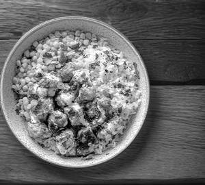 Popcorn chicken rice bowl