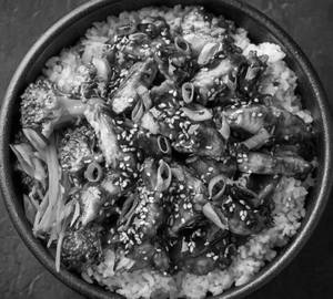 Fried chicken rice bowl