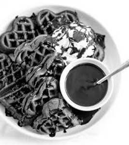 Triple chocolate belgian waffle