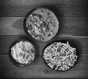 Ghee Dal Baati Churma [2 Pieces] + Bhel Puri