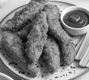 Garlic chicken fingers with thousands sauce