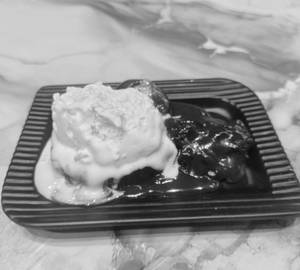 Mountain lava with ice cream