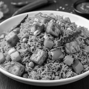 Schezwan paneer rice