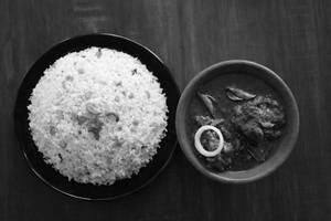 Ghee Rice With Malabar Chicken Curry