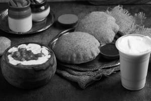 Bedmi Poori+ Sweet Lassi