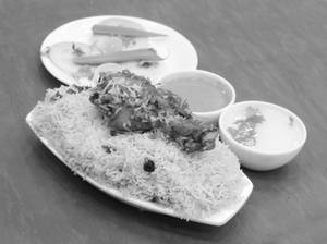 Chicken leg piece biryani