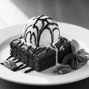 Nuttle Brownie with Ice Cream