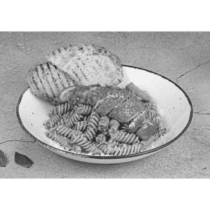 Fusilli al Pesto with Breaded Chicken
