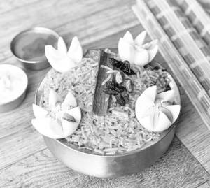 Mini egg biryani