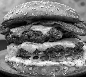 Chicken Double Down Double Cheese Burger