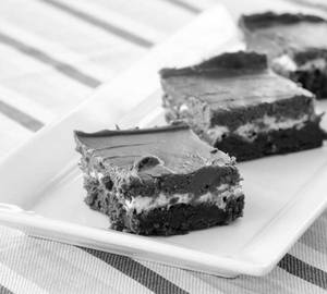 Brownie with nutella slab