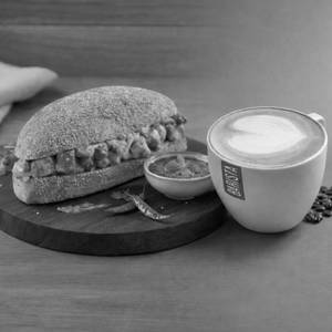 Cappuccino + Paneer Tikka Sandwich