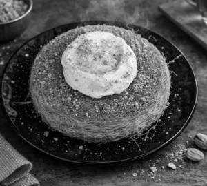 Kunafa with ice cream