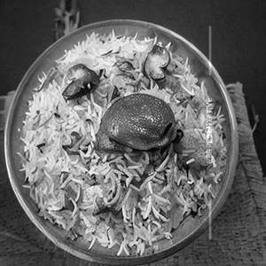 Mushroom biryani