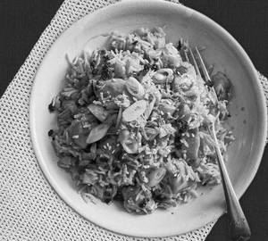 Chicken burn garlic fried rice