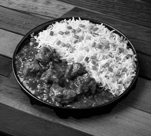 Chicken Garlic Fried Rice With Gravy