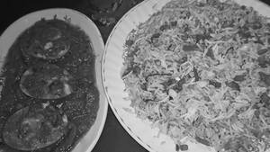 Veg Fried Rice+ 2Pic Egg Chilli Gravy