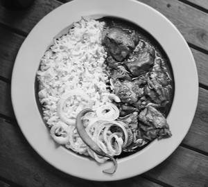 Chicken Gravy + Rice + Chaas
