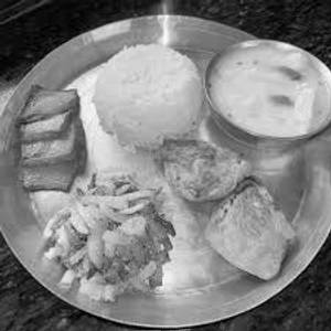 Jeera Rice+Allo Vaja + 1Pic Fish Curry