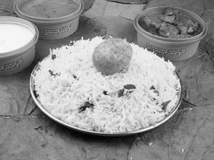 Bagara Rice With Chicken Curry