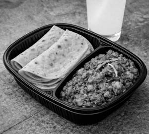 Chapathi With Chicken Sukka + Lime Juice