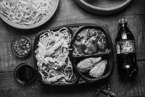 Chilli Chicken Hakka Noodles With Chicken Fried Momos Combo