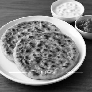 Plain paratha with aloo dum                                                                                                                                            