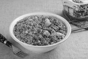 Veg Schezwan Fried Rice With Manchurian Bowl