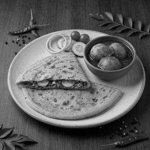 Sattu Anda Paratha With Aloo Dum