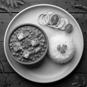 Matar Paneer With Rice