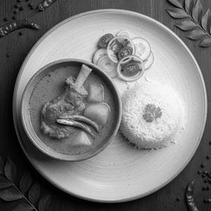 Mutton Mangshor Jhol With Rice