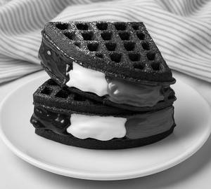 Triple chocolate waffle